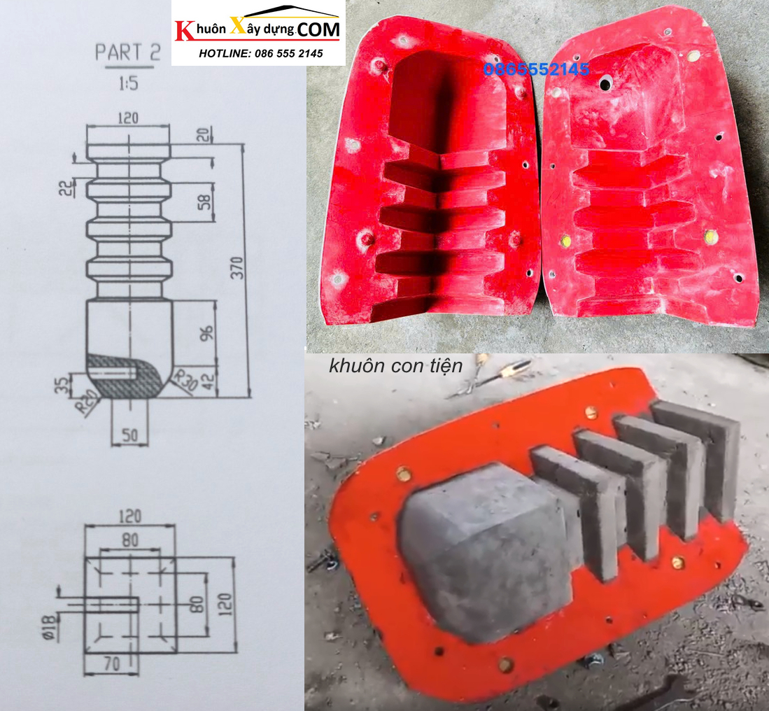 Khuôn con tiện điện lực hình 1